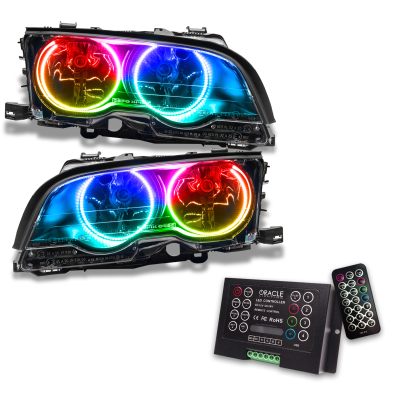 BMW 3 Series Headlight Assemblies - ORACLE Lighting - ColorSHIFT w/ 2.0 Controller - `99-`01 BMW 3 Series Headlight Assemblies - ORACLE Lighting - ColorSHIFT w/ 2.0 Controller - `99-`01